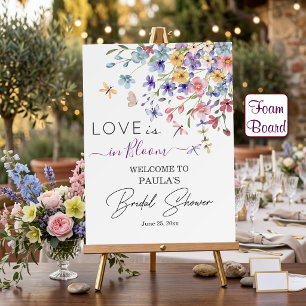 Love is in Bloom Dragonflies Bridal Shower Welcome Foam Board