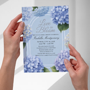 Love Is in Bloom Elegant Feminine Hydrangea Invitation
