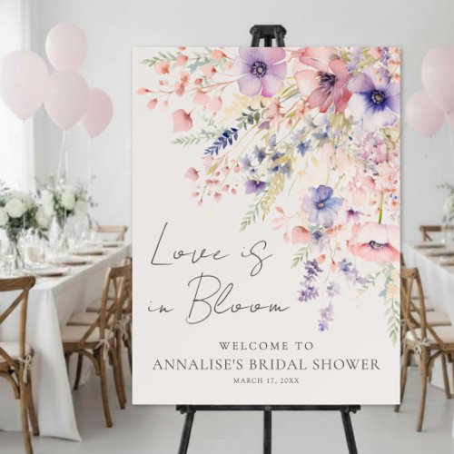 Love Is In Bloom Elegant Wildflower Bridal Shower Foam Board