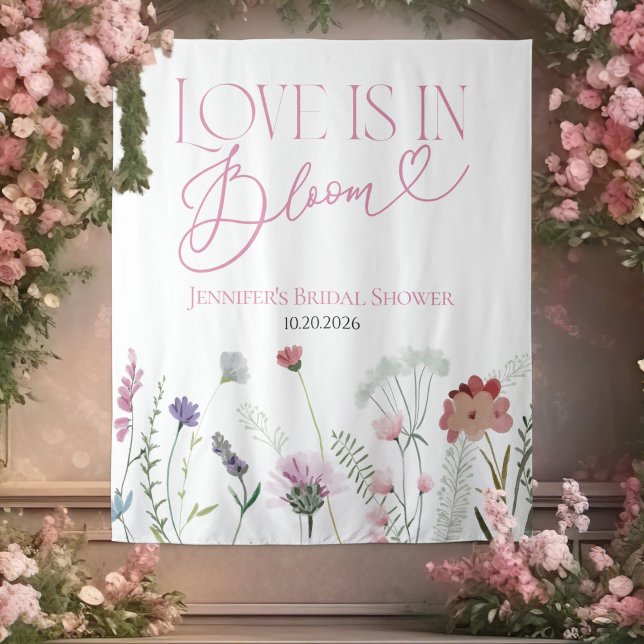 Love is in Bloom | Floral Bridal Shower Backdrops (Creator Uploaded)