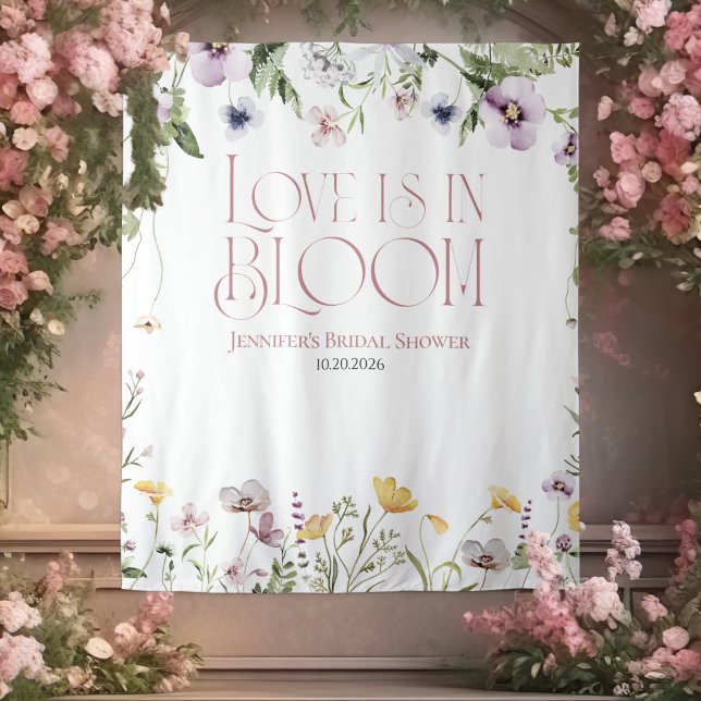 Love is in Bloom | Floral Bridal Shower Backdrops (Creator Uploaded)