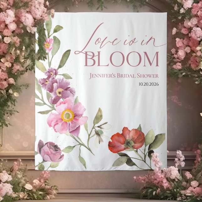 Love is in Bloom | Floral Bridal Shower Backdrops (Creator Uploaded)