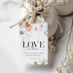 Love is in Bloom Floral Bridal Shower Gift Tag<br><div class="desc">Introducing the exquisite "Love is in Bloom" Floral Bridal Shower Gift Tag, perfect for adding a personalized touch to your gifts. This set includes beautifully PRINTED gift tags that come complete with elegant string for easy attachment. These Bridal Shower Favor Tags are designed to enhance your giftgiving experience, making them...</div>