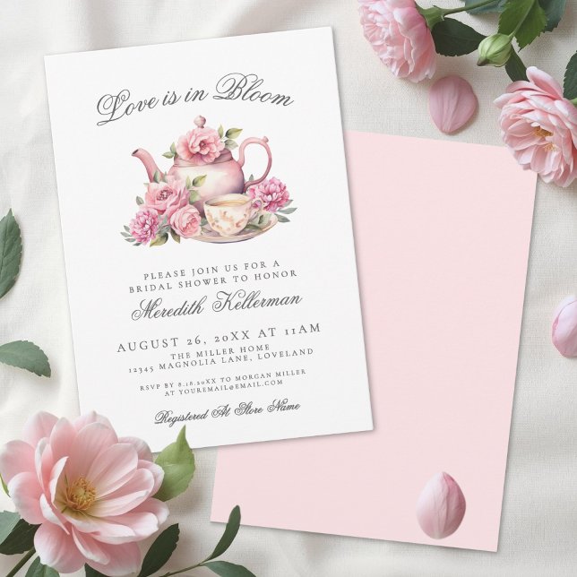 Love Is In Bloom Floral Bridal Shower Invitation (Love Is In Bloom Floral Bridal Shower Invitation)