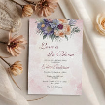 Love is In Bloom Floral Bridal Shower invitation