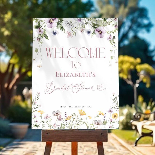 Love is in Bloom Floral Bridal Shower Welcome Sign (Creator Uploaded)