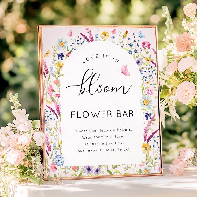 Love is in Bloom Flower Bar Sign (Creator Uploaded)