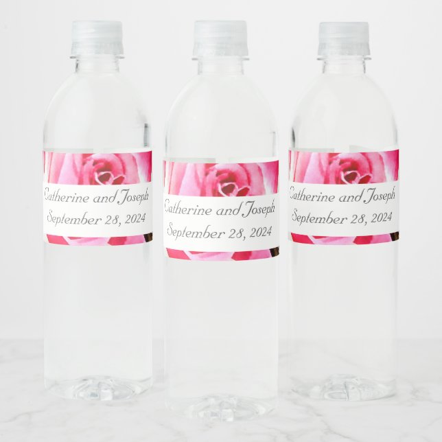 Love is in Bloom Food and Beverage Label Set (Bottles)