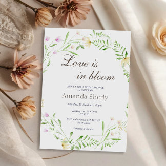 Love is In Bloom Garden Bridal Shower invitation