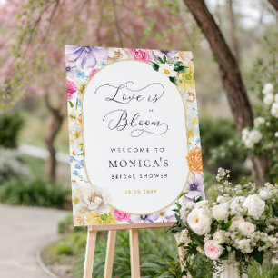 Love is in Bloom Garden Bridal Shower Welcome Sign