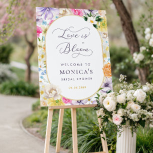 Love is in Bloom Garden Bridal Shower Welcome Sign