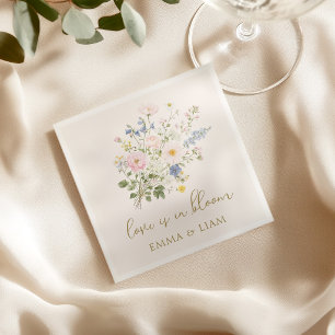 Love is in Bloom Garden Wedding Bridal Shower Napkins