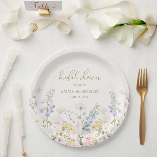 Love is in Bloom Garden Wedding Bridal Shower Paper Plates