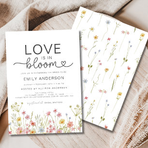 Love is in Bloom Garden Wildflower Bridal Shower Invitation