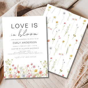 Love is in Bloom Garden Wildflower Bridal Shower Invitation
