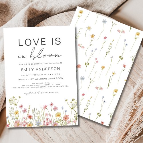 Love is in Bloom Garden Wildflower Bridal Shower Invitation Love is in Bloom Garden Wildflower Bridal Shower Invitation
