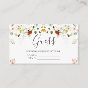 Love is in Bloom Guess How Many Game Enclosure Card