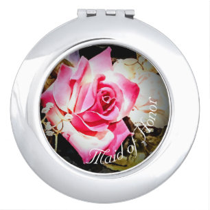 Love is in Bloom Maid of Honor Gift Compact Mirror