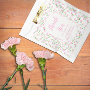 Love Is In Bloom Pink Floral Bridal Shower Favor Bag