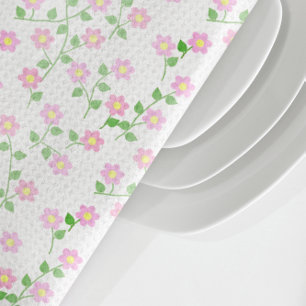 Love Is In Bloom Pink Floral Kitchen Towel