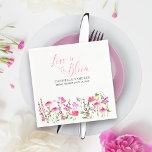 Love is in Bloom Pink Wildflower Bridal Shower Napkins<br><div class="desc">Love is in Bloom Wildflower bridal shower napkins to personalize with dainty floral border of pretty pink wild flowers. Bridal Shower is lettered in elegant calligraphy. Soft feminine design with delicate and airy watercolor wildflowers in shades of pink. Nature inspired botanical design with romantic country garden blooms and flower spikes....</div>