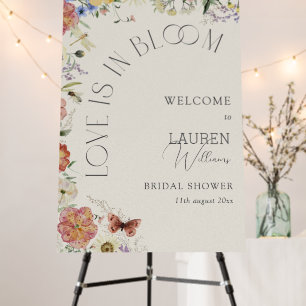 Love Is In Bloom Pressed Wildflower Shower Welcome Foam Board
