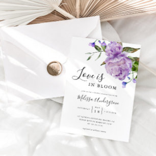 Love is in Bloom Purple Bridal Shower Invitation