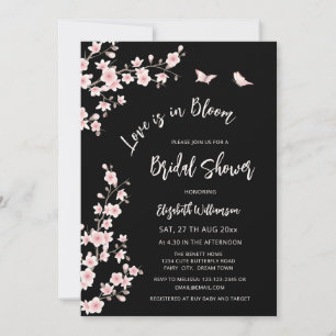 Love Is In Bloom   QR Code Registry Bridal Shower Invitation