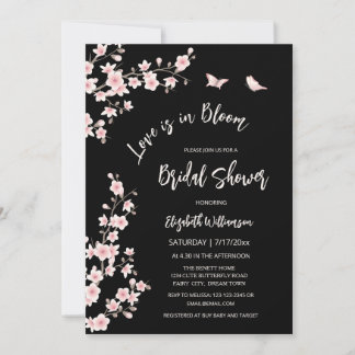 Love Is In Bloom | QR Code Registry Bridal Shower Invitation