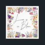Love Is In Bloom Spring Bridal Shower  Napkins<br><div class="desc">Love is in bloom themed bridal shower napkins.</div>