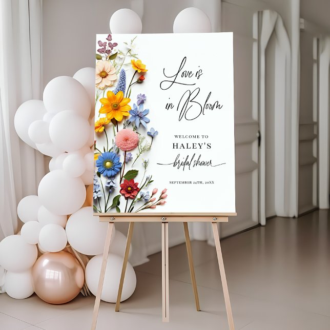 Love Is In Bloom Spring Floral Bridal Shower Foam Board (Creator Uploaded)