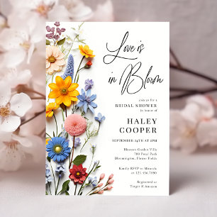 Love Is In Bloom Spring Floral Bridal Shower Invitation