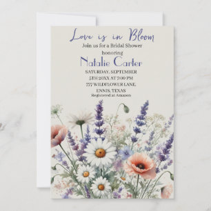 Love is in Bloom Spring Floral Bridal Shower Invitation
