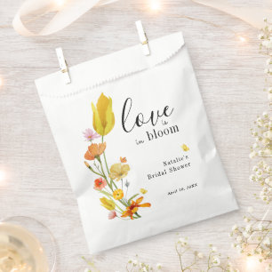 Love is in Bloom Spring Wildflower Bridal Shower Favor Bag