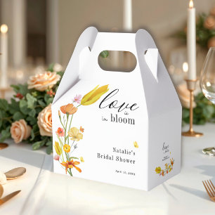 Love is in Bloom Spring Wildflower Bridal Shower Favor Boxes