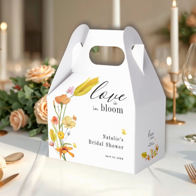 Love is in Bloom Spring Wildflower Bridal Shower Favor Boxes (Creator Uploaded)
