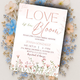 Love is in Bloom Spring Wildflower Bridal Shower Invitation