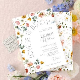 Love Is In Bloom Summer Floral Bridal Shower Invitation