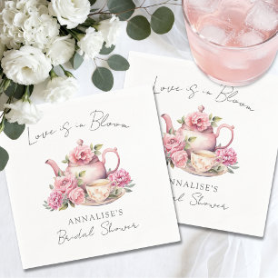 Love Is In Bloom Tea Floral Bridal Shower Napkins