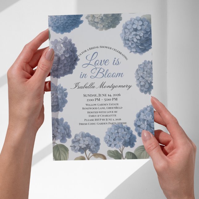 Love Is in Bloom Timeless Hydrangea Invitation (Love Is in Bloom Timeless Hydrangea Invitations)
