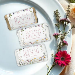 Love is in Bloom   Watercolor Floral Bridal Shower Hershey's Miniatures