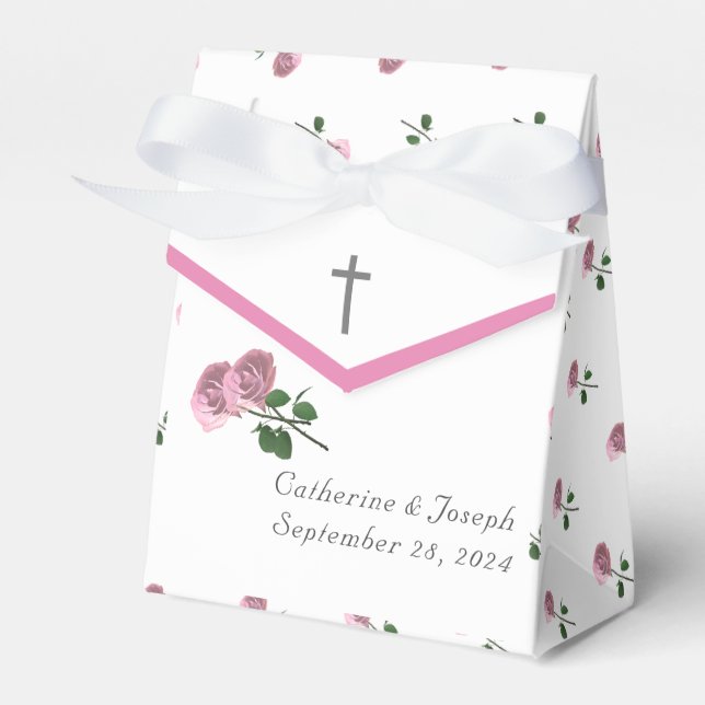 Love is in Bloom Wedding Favor Box (Front Side)