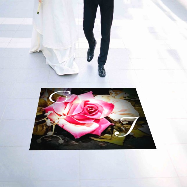Love is in Bloom Wedding Floor Decal (Wedding)