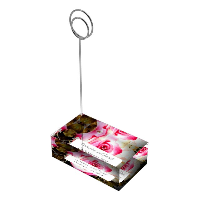 Love is in Bloom Wedding Place Card Holder (Corner)