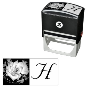 Love is in Bloom Wedding Self-inking Stamp