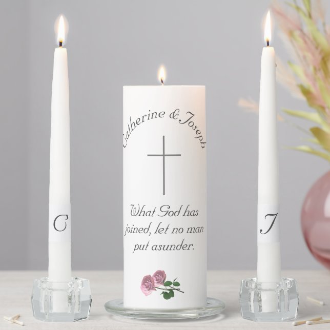 Love is in Bloom Wedding Unity Candle Set (In Situ)