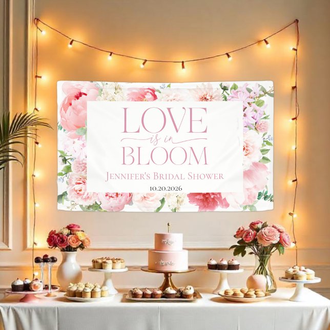 Love is in Bloom | Wild Garden Frame Bridal Shower Banner (Creator Uploaded)