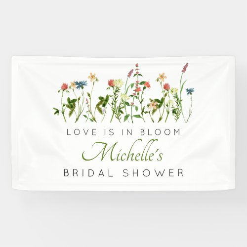 Love is in Bloom Wildflower Bridal Shower Banner