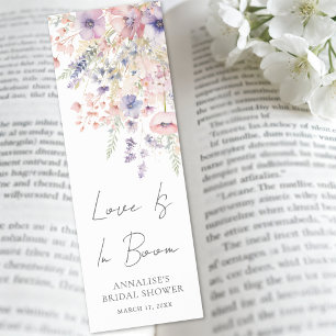 Love Is In Bloom Wildflower Bridal Shower Bookmarks