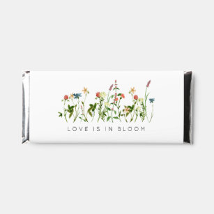 Love is in Bloom Wildflower Bridal Shower Hershey Bar Favors